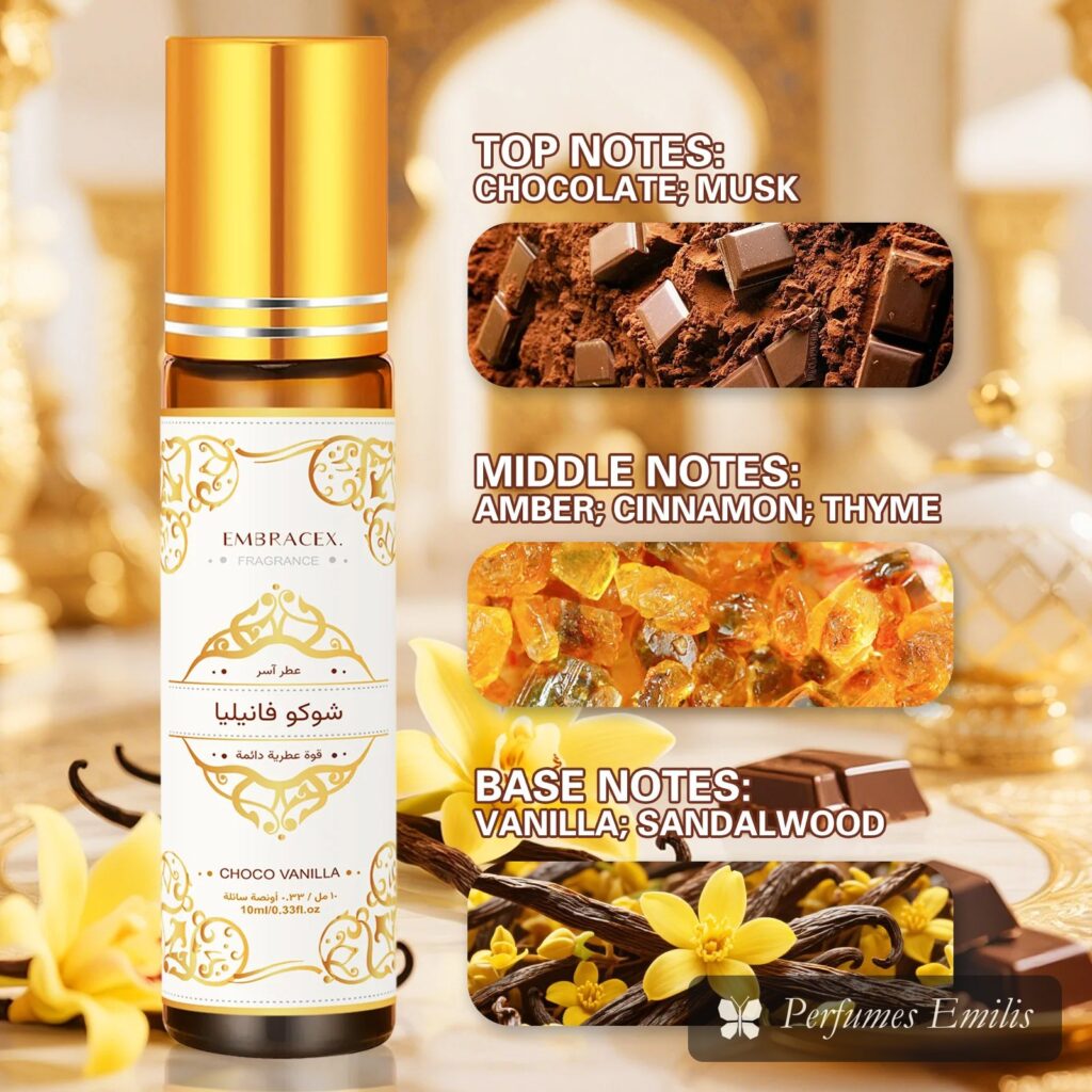 Aceite de Perfume de Chocolate y Vainilla 10 ml – Roll-On sin Alcohol - Imagen 3
