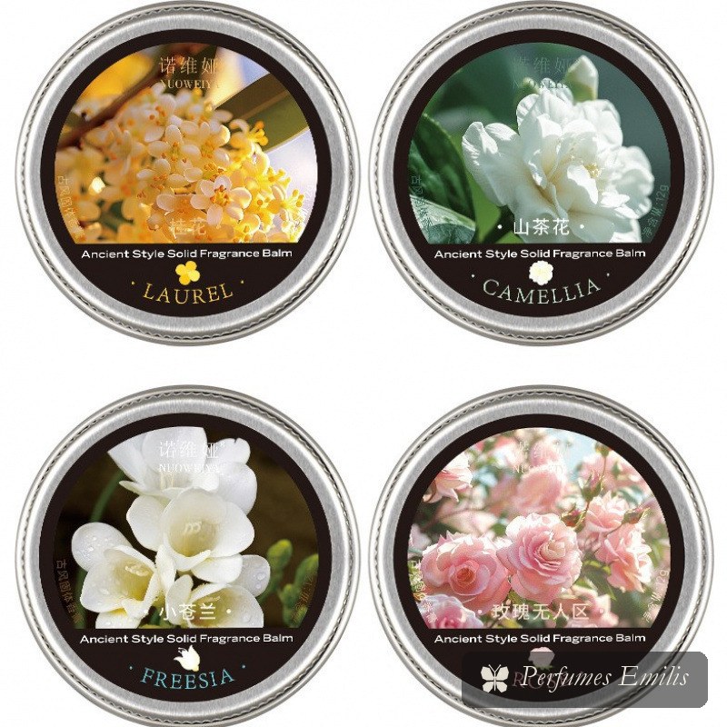 Bálsamo de Perfume en Lata Floral – Osmanto, Camelia o Rosa - Imagen 3
